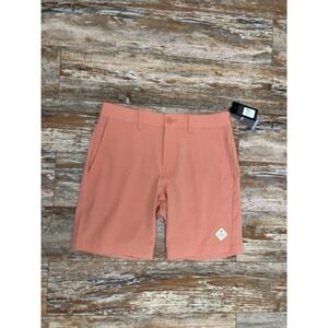 Mens Travis Mathew Tech Chino Shorts Size 30 New With Tags Pink Golf Stretch